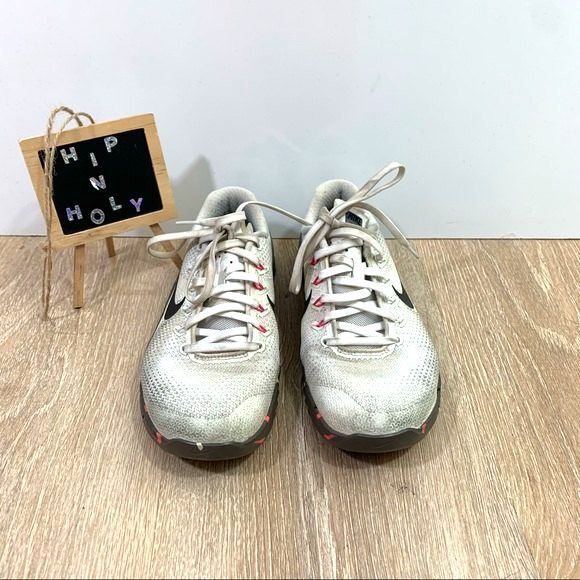 NIKE METCON 4 TRAINING TRAINER SHOES WHITE GUN SMOKE PINK BLAST BLACK SI… - Picture 2 of 9